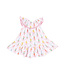 Angel Dear Ribbon Bouquets Circle Neck Ruffle Dress