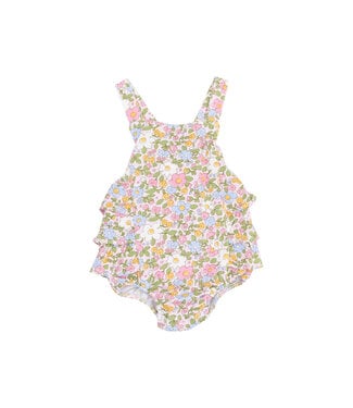 Angel Dear Bubbly Baby Calico Ruffle Sunsuit