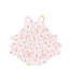Angel Dear Pink Floral Check Ruffle Sunsuit