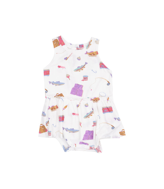 Angel Dear Pink Fishing Things Bodysuit w/Skirt