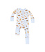 Angel Dear Blue Best Friends Dogs 2 Way Zip Romper