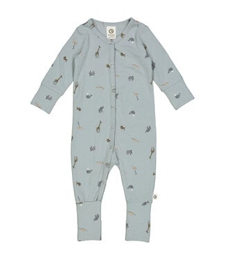 Green Cotton Jasmin Blue Mini Me Bodysuit