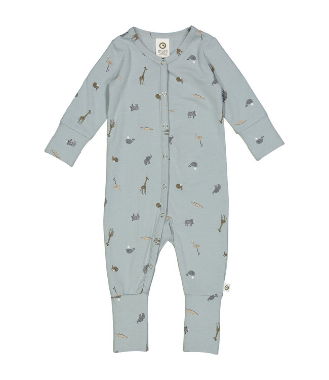 Green Cotton Jasmin Blue Mini Me Bodysuit