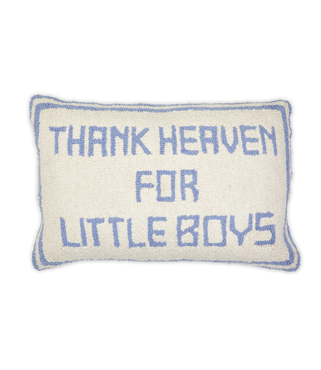 cupcakes & cartwheels Thank Heaven Embroidery Throw Pillow