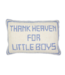 cupcakes & cartwheels Thank Heaven Embroidery Throw Pillow