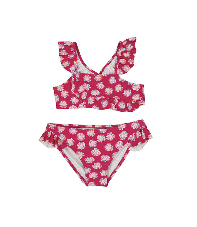 Mayoral Magenta Shells Ruffle Bikini