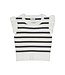 Mayoral White/Charcoal Stripe Top