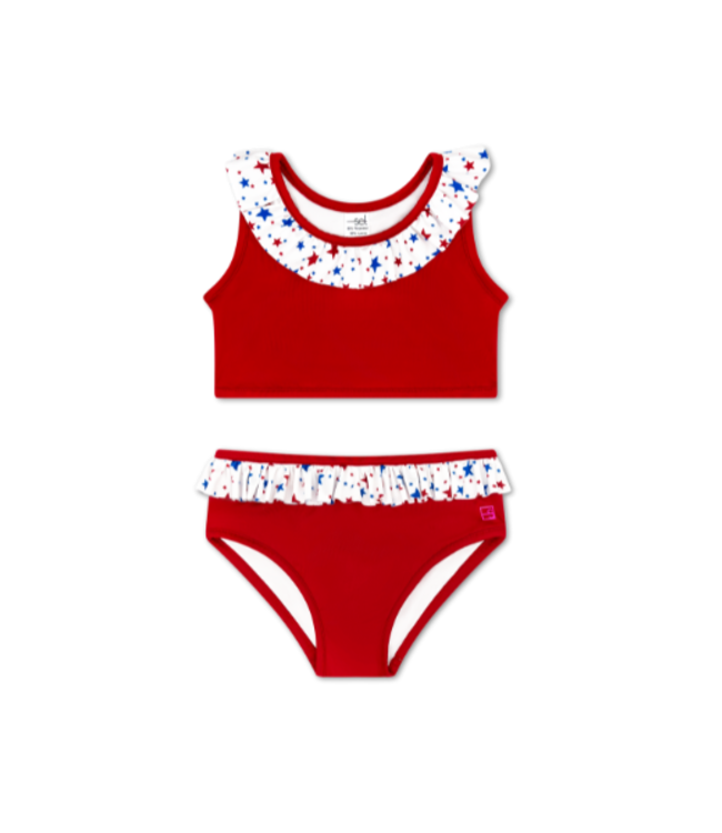 Set Athleisure Megan 2 Pc. Swimsuit- Candy Apple A Star is Born