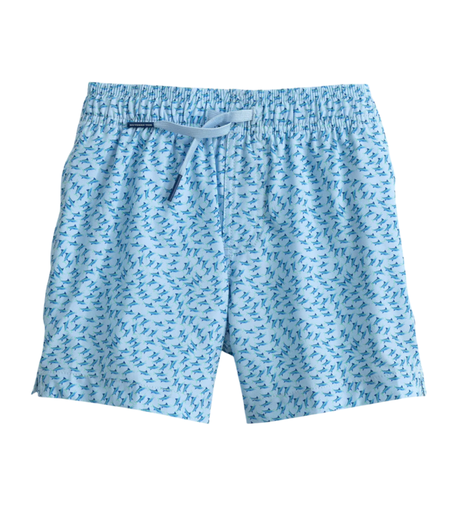 Southern Tide Cerulean Fintastic Swim Trunk