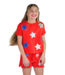 Paper Flower High Risk Red White & Blue Sequins Stars Shirt