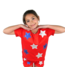 Paper Flower High Risk Red White & Blue Sequins Stars Shirt