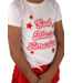 Paper Flower Pink God Bless America Front Knot T-Shirt