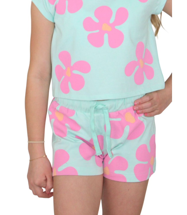 Paper Flower Bay Flowers Pattern Shorts