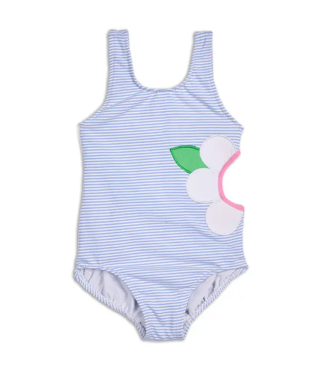 Florence Eiseman Swimsuit w/Side Cutout & Flowers