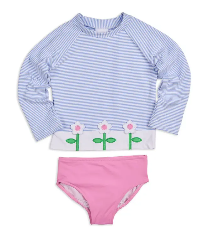 Florence Eiseman Rash Guard Tankini  w/Flowers