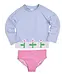 Florence Eiseman Rash Guard Tankini  w/Flowers