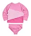 Florence Eiseman Colorblock Rash Guard Tankini w/Flowers