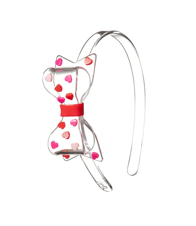 lilies&roses Fat Bow Red Pink Hearts Headband