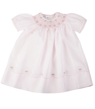 Feltman Brothers Pink Pearl Flower Bishop Dress