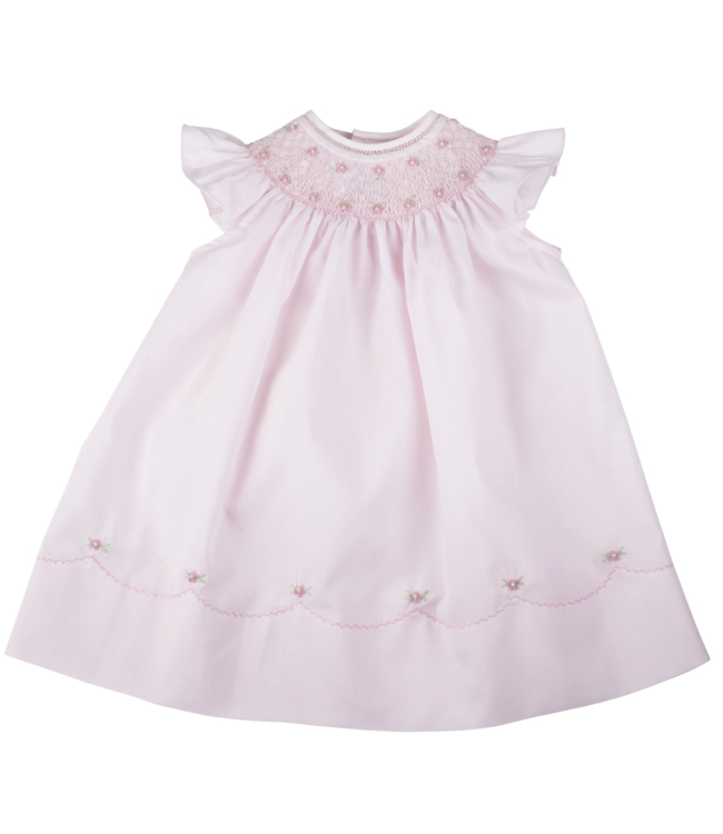 Feltman Brothers Pink Pearl Fly Sleeve Bishop Dress