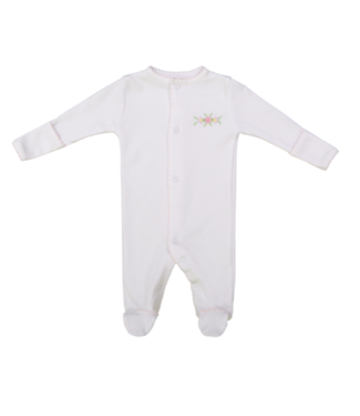 Feltman Brothers White/Pink Blossoms Romper Preemie