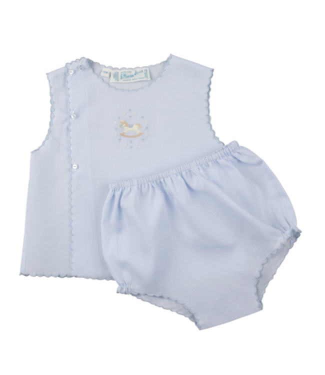 Feltman Brothers Blue Rocking Horse Diaper Set