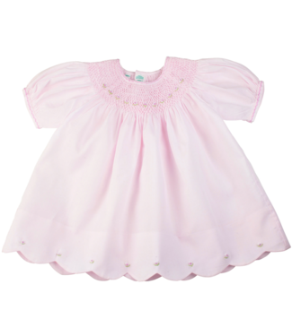 Feltman Brothers Pink Scalloped Bishop Dress w/Panty