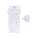 Feltman Brothers White Vehicle Embroidered Cotton Gown w/Hat