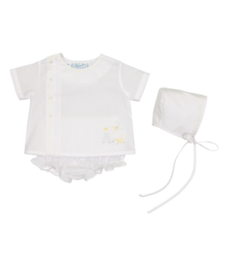 Feltman Brothers White/Yellow Duck Diaper Set