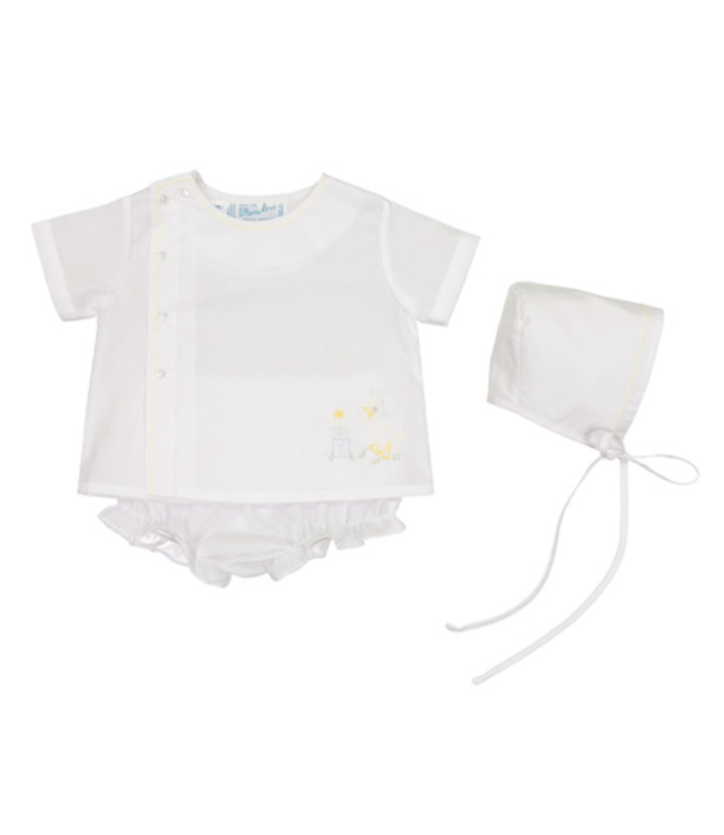 Feltman Brothers White/Yellow Duck Diaper Set