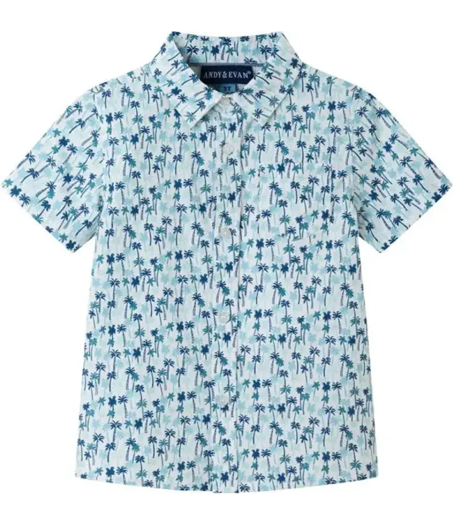 Andy & Evan Palm Trees S/S  Button Down Shirt