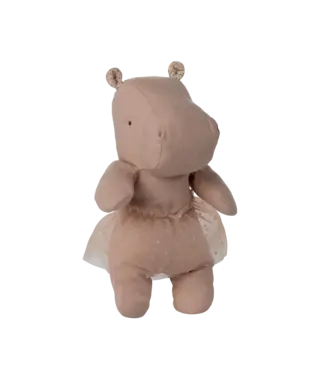 Maileg Safari Friends, Hippo with Skirt - Soft Rose