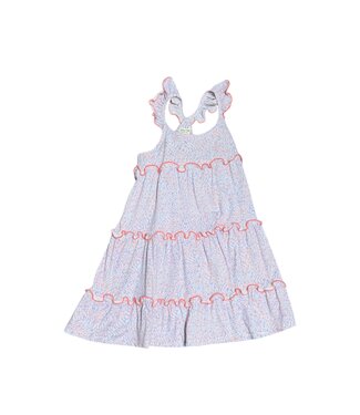 Forever Young Lavender/Coral Tiered Dress