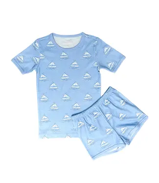 James and Lottie Blue Knit Set Sail 2 PC.  PJ Set