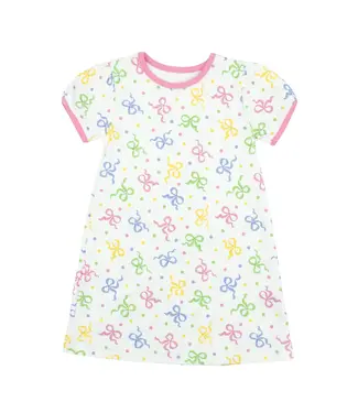 James and Lottie Pastel Bows Knit S/S Play Dress