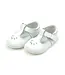L'amour Shoes Dottie White Scalloped Mary Jane