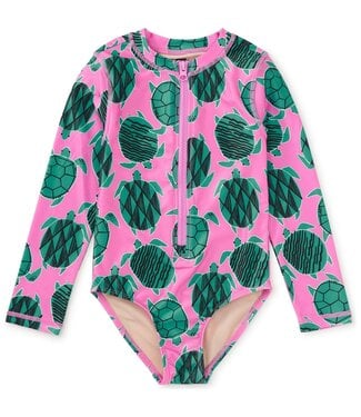 Tea Collection Tiled Turtles L/S One Pc Swim