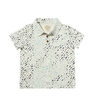 Me & Henry Blue Fish Starboard Printed Polo