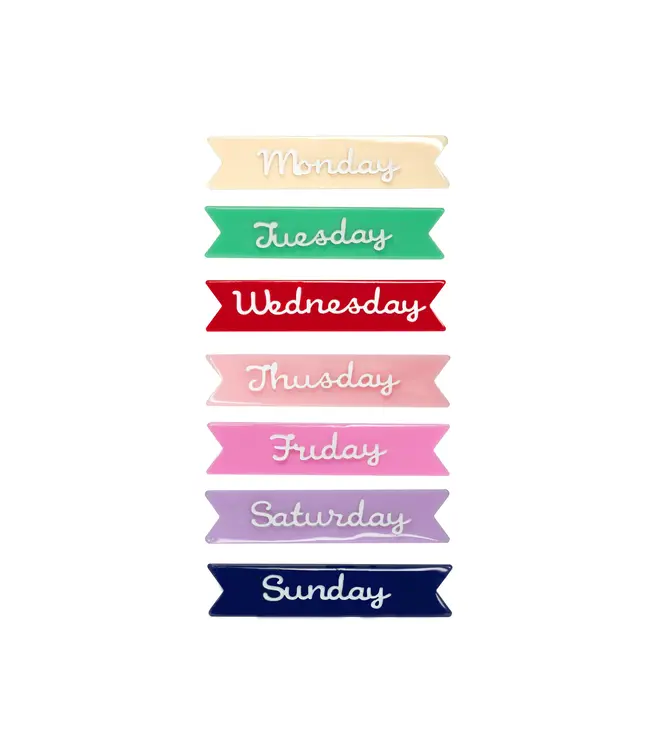 lilies&roses Days of the Week Pastel Hair Clips