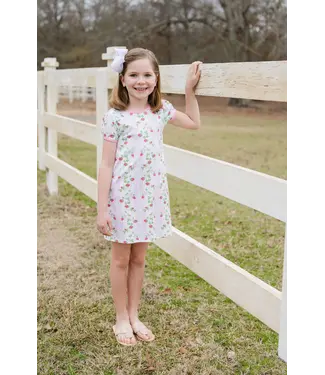 James and Lottie Strawberry Knit Play Dress-Berry Sweet