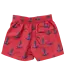Pink Chicken Red Nautical Anchors Swim Trunks