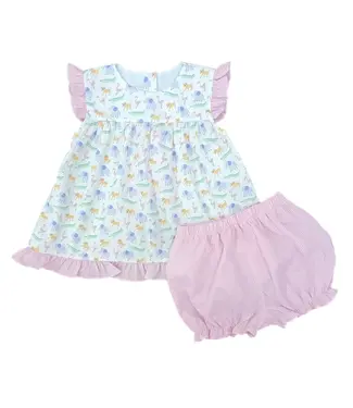 James and Lottie Zoo-Pendous Natalie Bloomer Banded Short Set