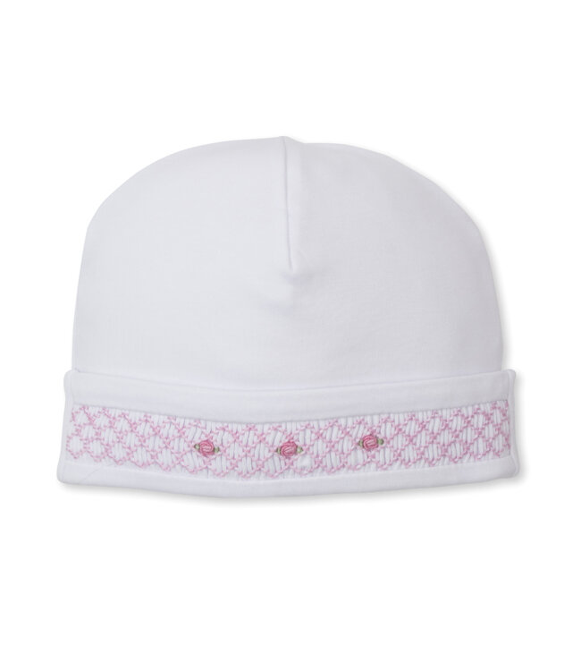 Kissy Kissy White/Pink CLB Fall 25 Hat w/Smocking