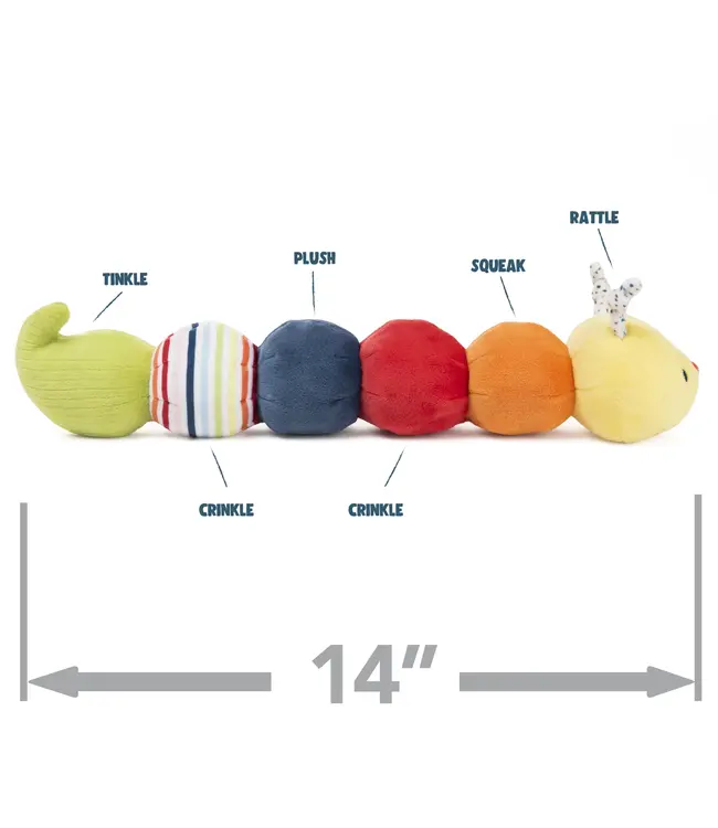 Gund Tinkle Crinkle Caterpillar 14"