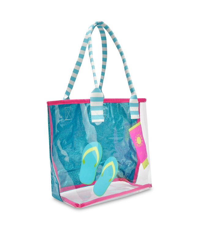 Iscream Pool Party Clear Tote 2 Pc. Set