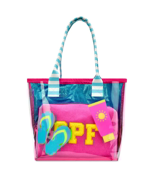 Iscream Pool Party Clear Tote 2 Pc. Set