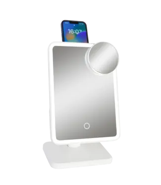Wireless Express Glam Studio Vanity Mirror w/Bluetooth Speaker and Wireless Charger