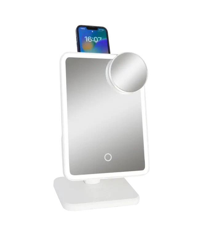 Wireless Express Glam Studio Vanity Mirror w/Bluetooth Speaker and Wireless Charger