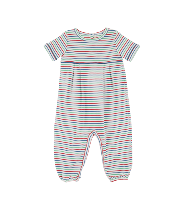 Beaufort Bonnet Simsbury Stripe/Wood Boat Blue Bradford Romper