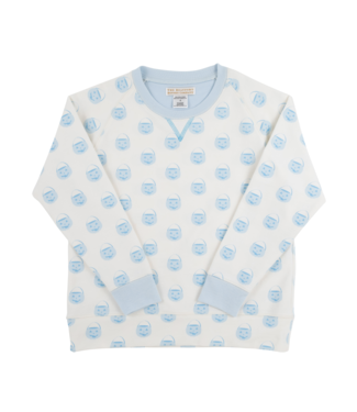 Beaufort Bonnet Vintage Prep Pumpkin/Blue Cassidy Comfy Crewneck